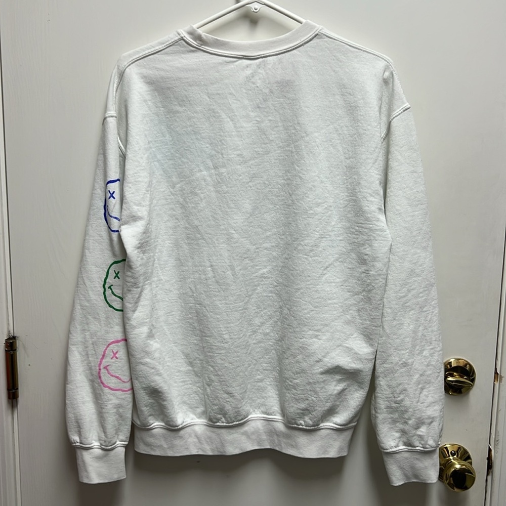 Nirvana White Logo Pullover Crewneck Sweatshirt S… - image 4